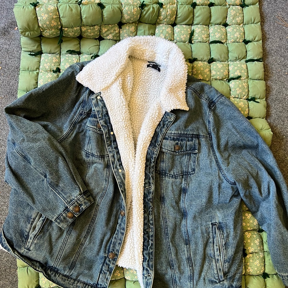 Denim Sherpa Lined Jacket